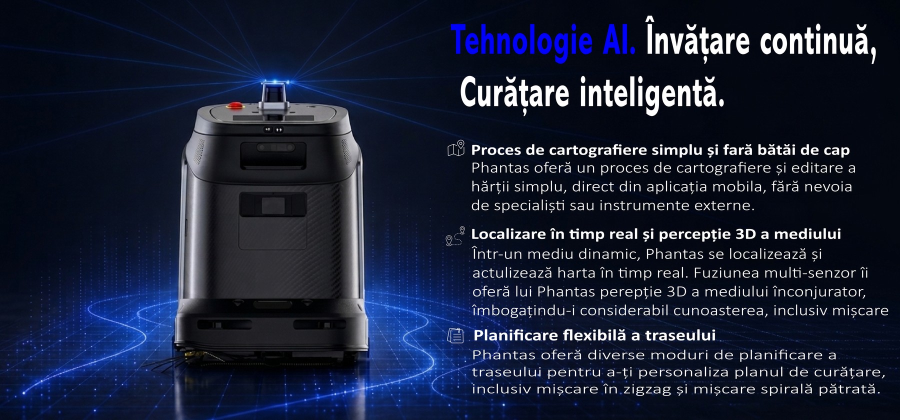 Tehnologie AI - Învățare continuă, curățare inteligentă