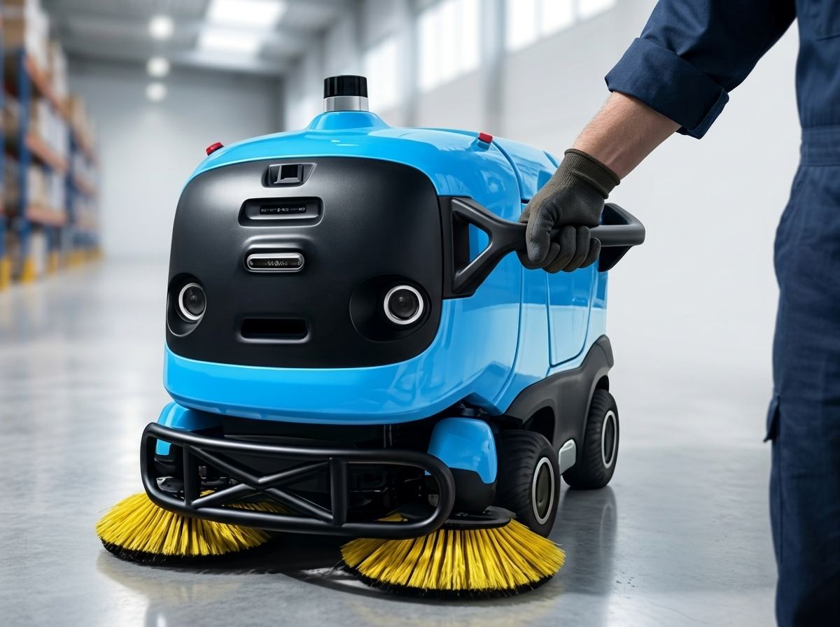 Operator conduce Sweeper A302-1 manual, de mâner